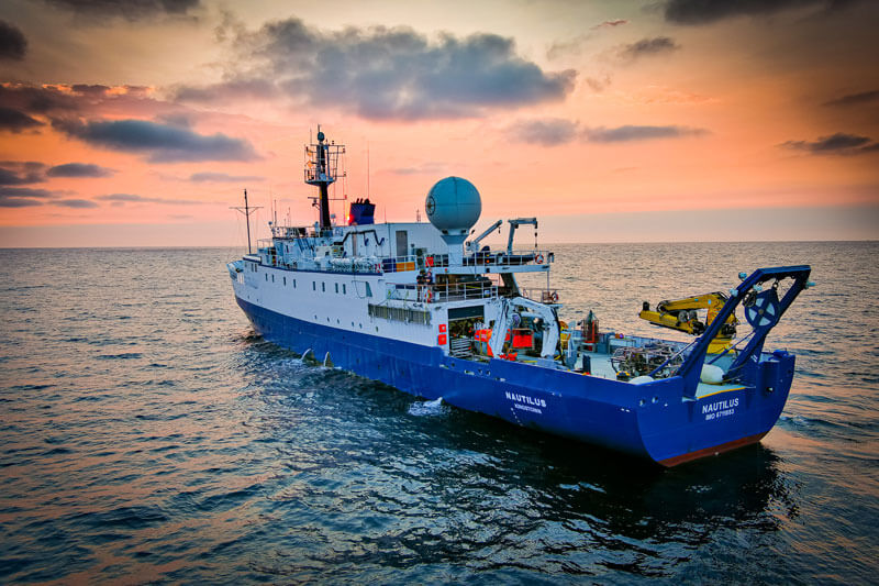 Exploration Vessel Nautilus at sea.