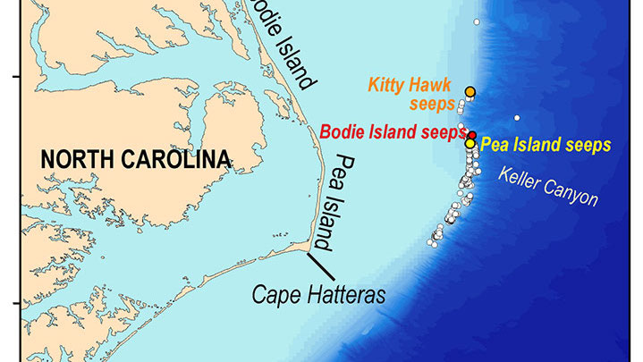 Discoveries at a Methane Seep Field Offshore Bodie Island, North Carolina