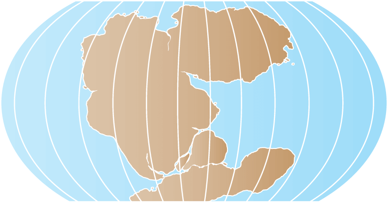 An image of the continents 250 million years ago