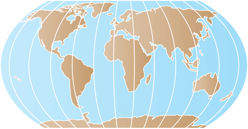 An image of the continents today