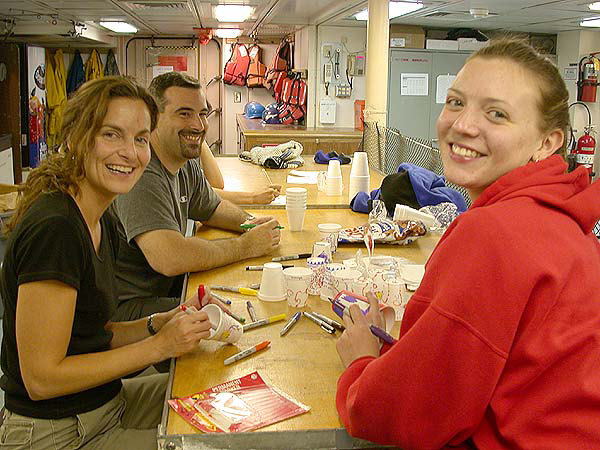 Coloring Styrofoam cups