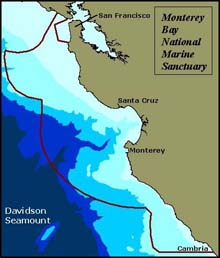 Davidson Seamount Locator Map