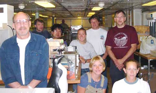 The science party who analzyes the water samples taken from a CTD cast