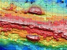 Multibeam bathymetric map