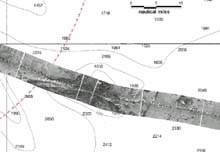 A backscatter mosaic of a seamount southwest of Gardner Pinnacles