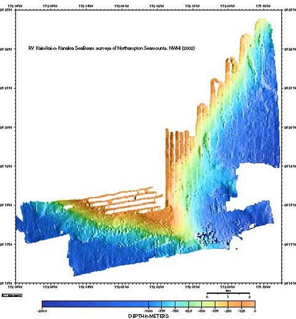 SeaBeam survey of the Northampton Seamounts