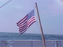 The Ron Browns flag flying on September 11th, 2002.