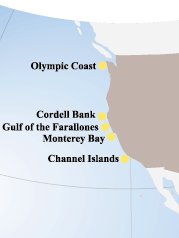 Map of the west coast National Marine Sanctuaries Map of the west coast National Marine Sanctuaries