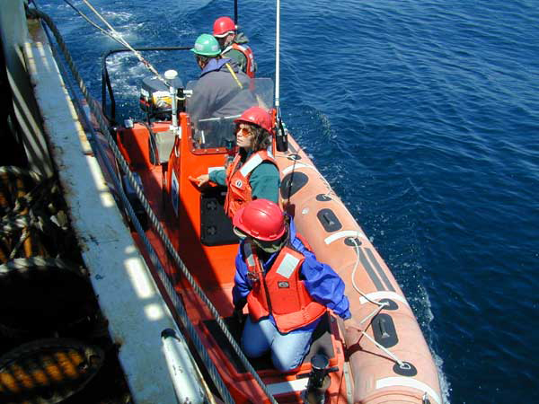 Launching chase boat