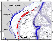 Location of shelf-edge reefs