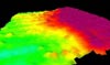 3-D multibeam image of the Northward view of Forcepia-land escarpment.