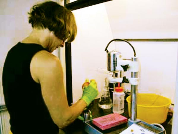 Gail Samples, preparing an extract for culture