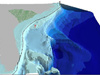 Ocean topography off the southeast portion of the United States