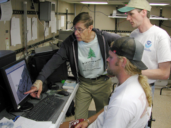 Using Whiting bathymetry data to determine targets sites for upcoming dives