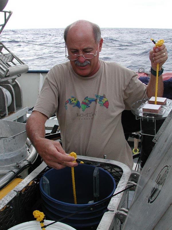 Steve Stancyk prepares the clod cards for deployment.