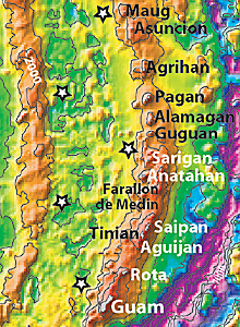 Map of Mariana Arc