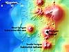 Submarine volcano map