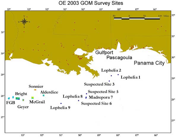 Outer continental shelf banks in the northwestern Gulf of Mexico