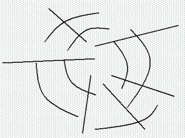 Top view of typical salt dome fault patterns
