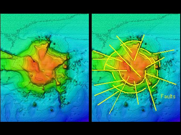 Bright Bank, and underwater salt dome on the continental shelf of the Gulf of Mexico