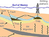 Cross-section of an oil deposit