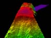 A bathymetry map of the Kelvin seamount showing the Western ridge