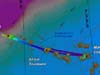 Multibeam sonar map of the seamounts