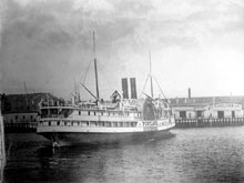 Historical photo of the Portland under way. Historical photo of the Portland under way.