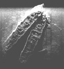 Sidescan sonar image of Crary and Palmer