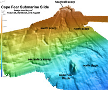 A new map of the Cape Fear slide is the most complete and highest quality ever produced.