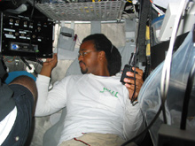 Savannah State University undergraduate, John Braxton during his first Alvin dive.