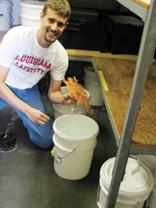 Mercer Brugler proudly displays Metallogorgia.