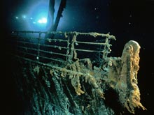 Bow And Railing View Of The Titanic