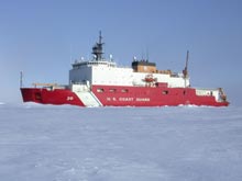 The USCGC Healy was build to conduct research in ice-covered waters of the Arctic
