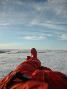 Enjoying Arctic surroundings.