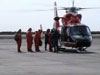 US Coast Guard Helicopter flies four members of the science team to the USCGC Healy.
