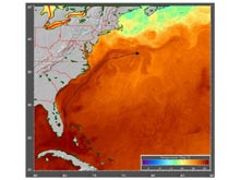  View of the Gulf Stream during summer off the southeastern United States.