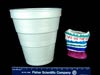 A standard 8.5-ounce styrofoam cup compared with a cup, originally the same size.