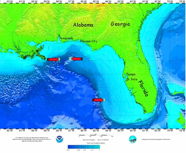 map of dive sites