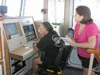 Data Manager Susan Gottfried records information relayed from the submersible to Electronics Technician Jim Sullivan onboard the Seward Johnson.