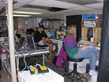 Tammy Frank and Jon Cohen continue with their electrophysiological vision experiments. Tammy Frank and Jon Cohen continue with their electrophysiological vision experiments.