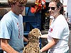 Giora Proskurawski, and Kate Buckman, carry a meter-long carbonate