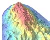 ROV Tiburon  tracklines of the 2002 expedition to Davidson Seamount, with coral locations.