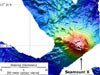Map showing the location and topography of Seamount X and Forecast.