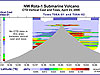 Particle plumes at NW Rota-1 volcano were mapped using a light scattering sensor (LSS).