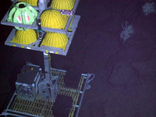 Large samples are brought back from the seafloor by using an elevator.
