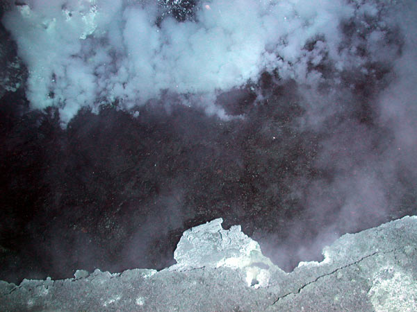 The pond of molten sulfur discovered at Daikoku volcano is about 15 feet long and 10 feet wide.