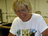 Cindy Petersen is still all smiles after dissecting several hundred smelly sulfide-laden mussels.
