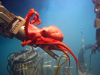 This stunning octopod, seemed quite interested in ALVIN's port manipulator arm.