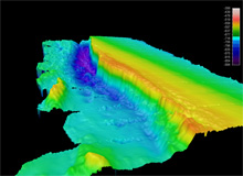A portion of a scarp feature on the Blake Plateau off Georgia. 